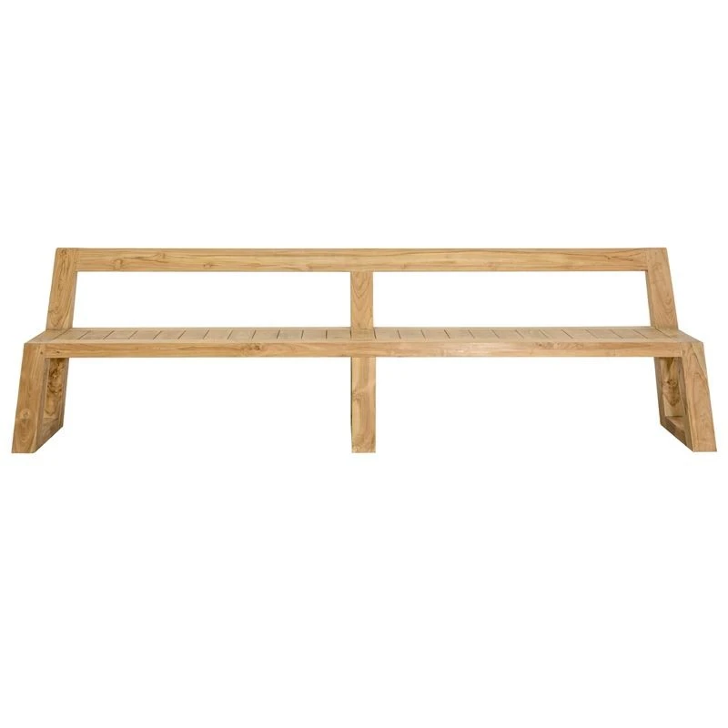 Teak wood square high stool